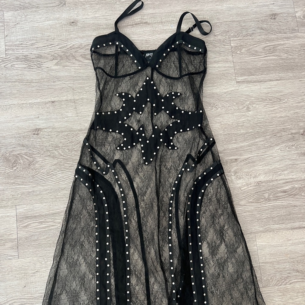 Studded lace dress